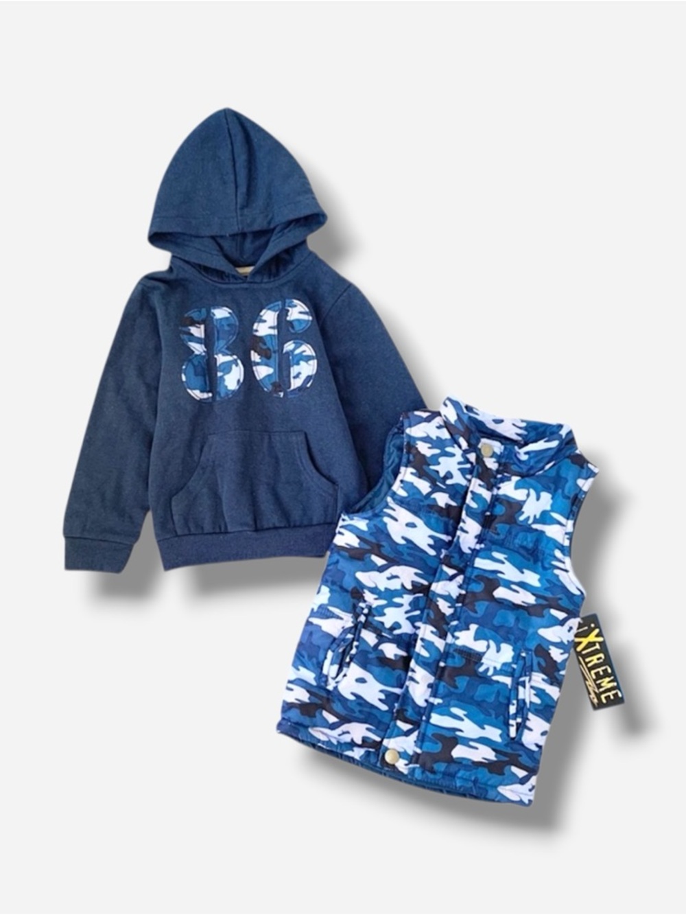 🏈New🏈 iXtreme Little Boy’s Hoodie Vest Set Size 4 NWT